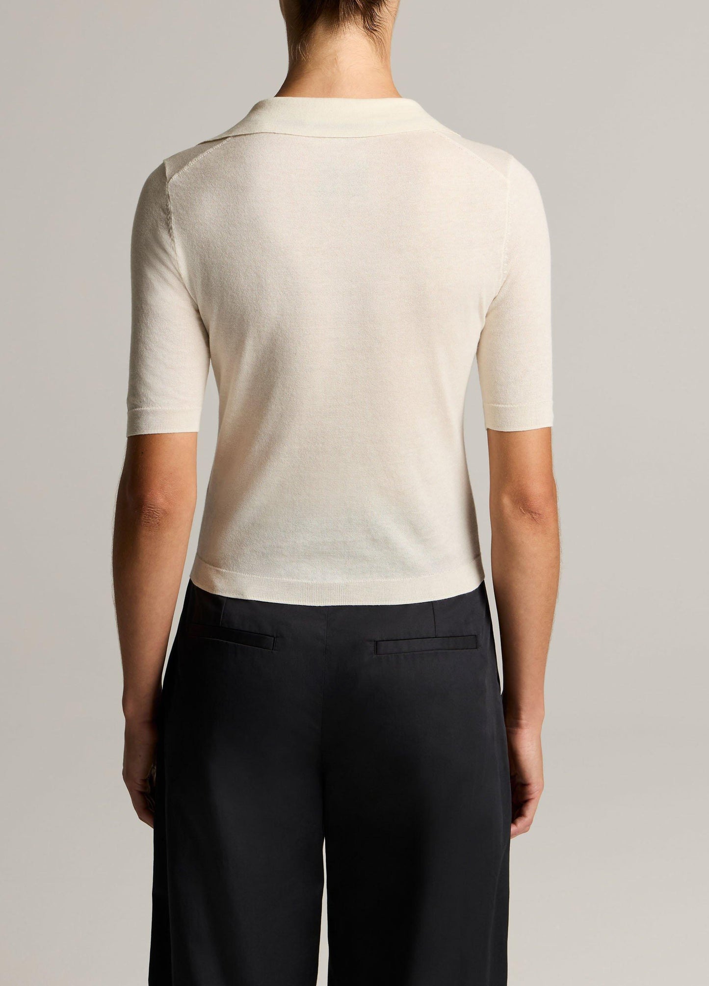 Tipped Italian Cotton-Cashmere Polo Sweater - US 8318
