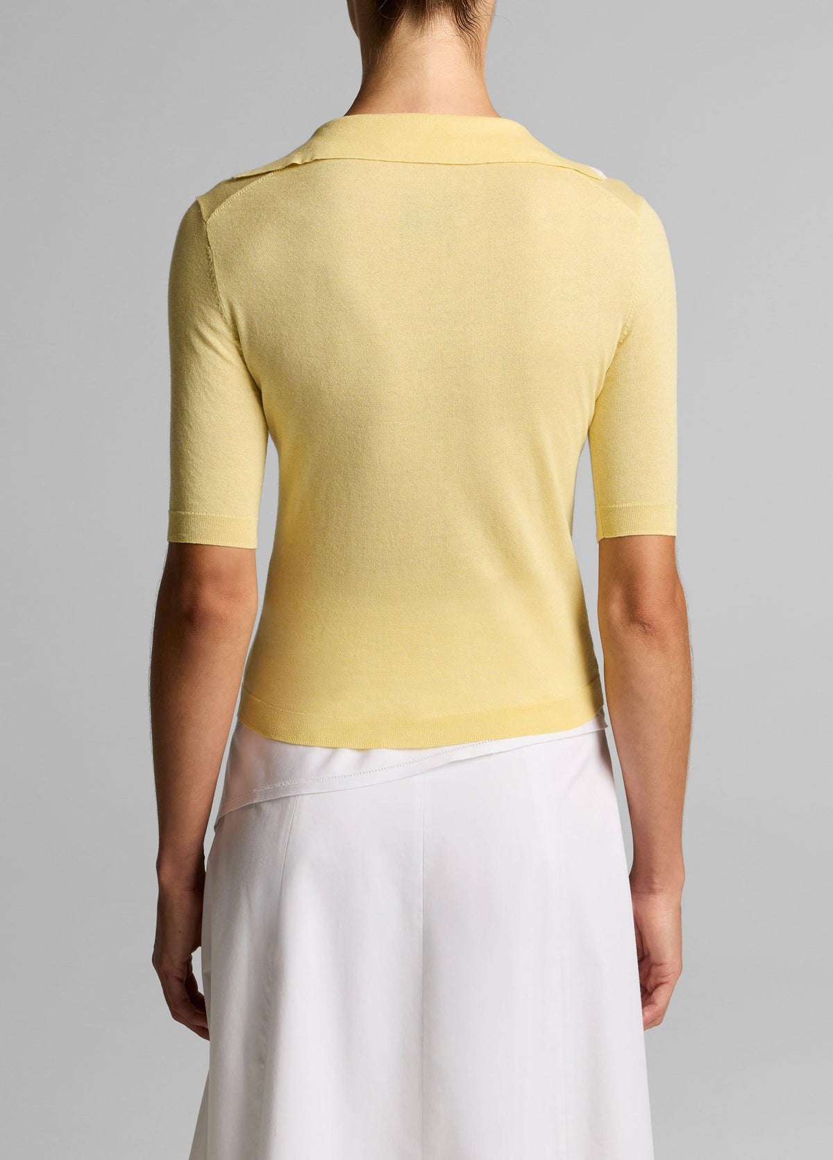 Tipped Italian Cotton-Cashmere Polo Sweater - US 1604