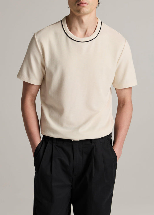 Tipped Pima Cotton Piqué T-Shirt - US 0897