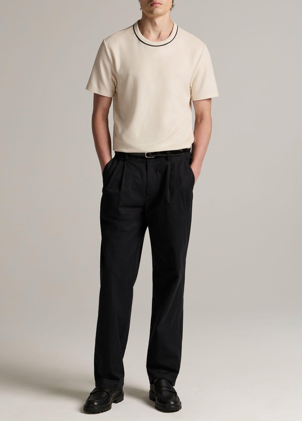 Tipped Pima Cotton Piqué T-Shirt - US 0897