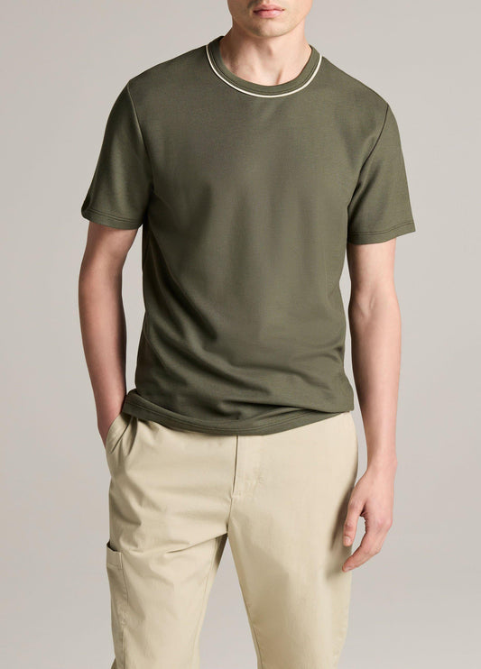 Tipped Pima Cotton Piqué T-Shirt - US 6944
