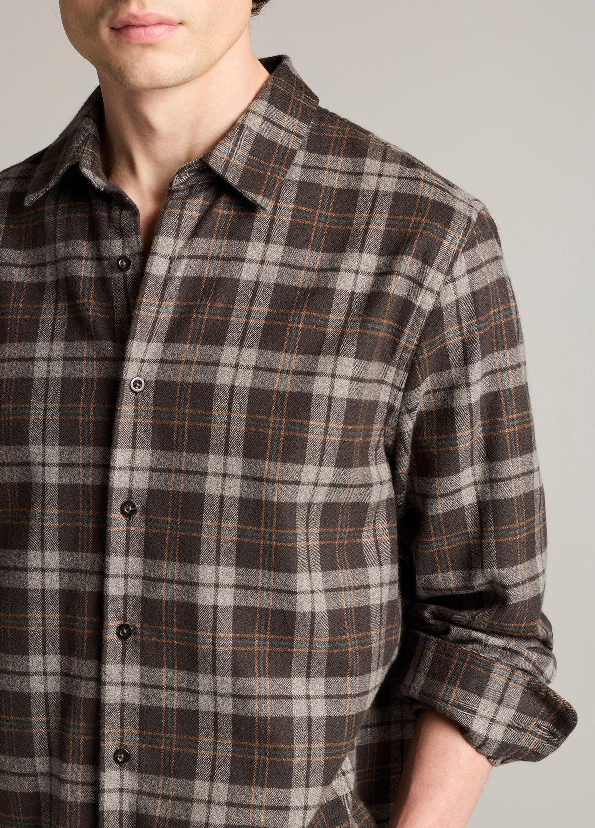 Tom Plaid Cotton Button-Front Shirt - US 7628