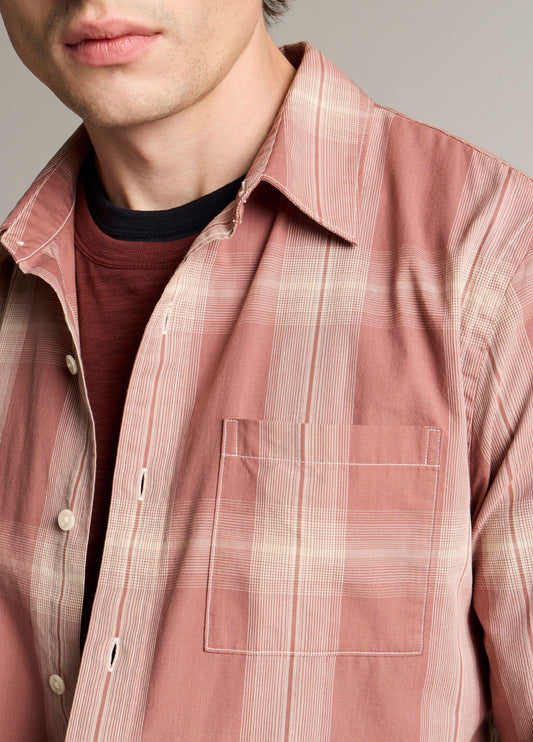 Townes Plaid Cotton Button-Front Shirt - US 8232