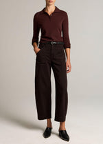 Washed Cotton Twill Mid-Rise Utility Pant - US 0513