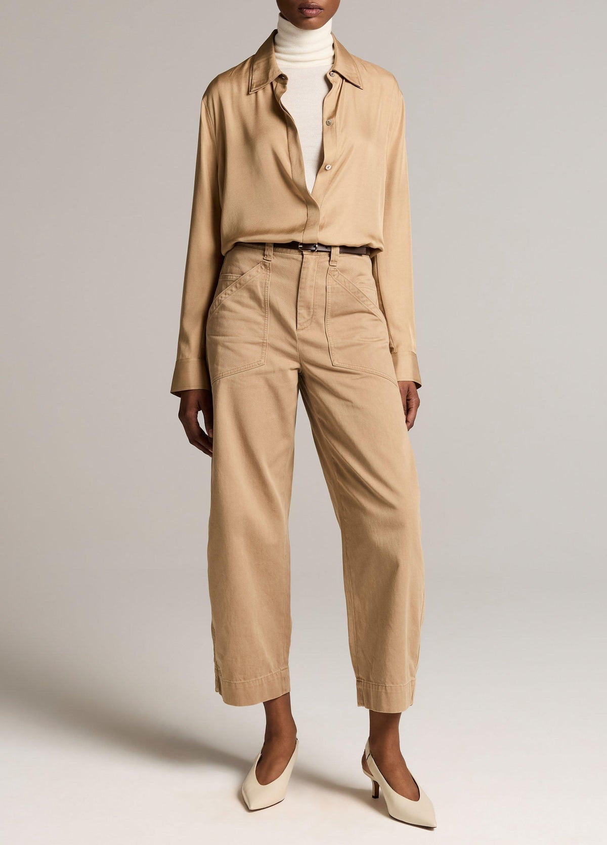 Washed Cotton Twill Mid-Rise Utility Pant - US 3857