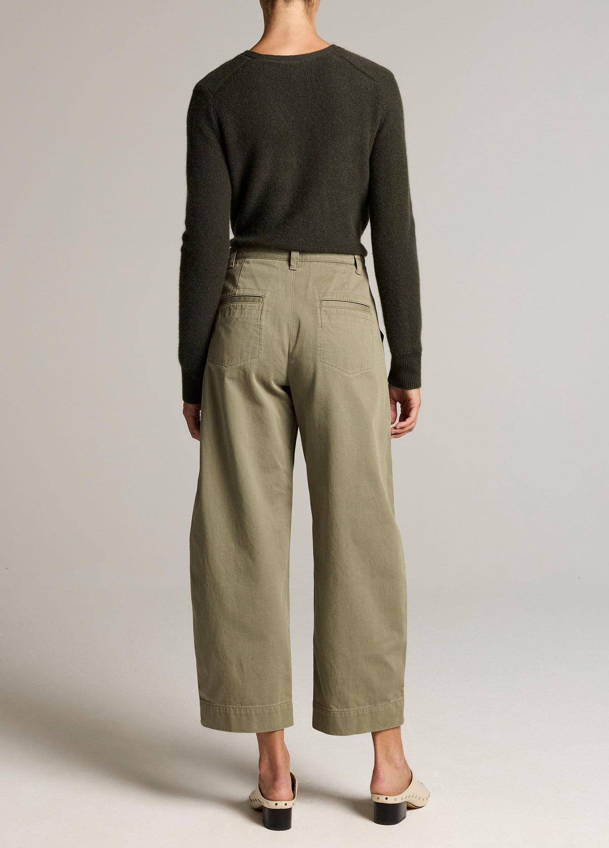 Washed Cotton Twill Mid-Rise Utility Pant - US 6240