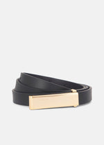 Women's 15mm Elongated Plaque Leather Belt - US 9307