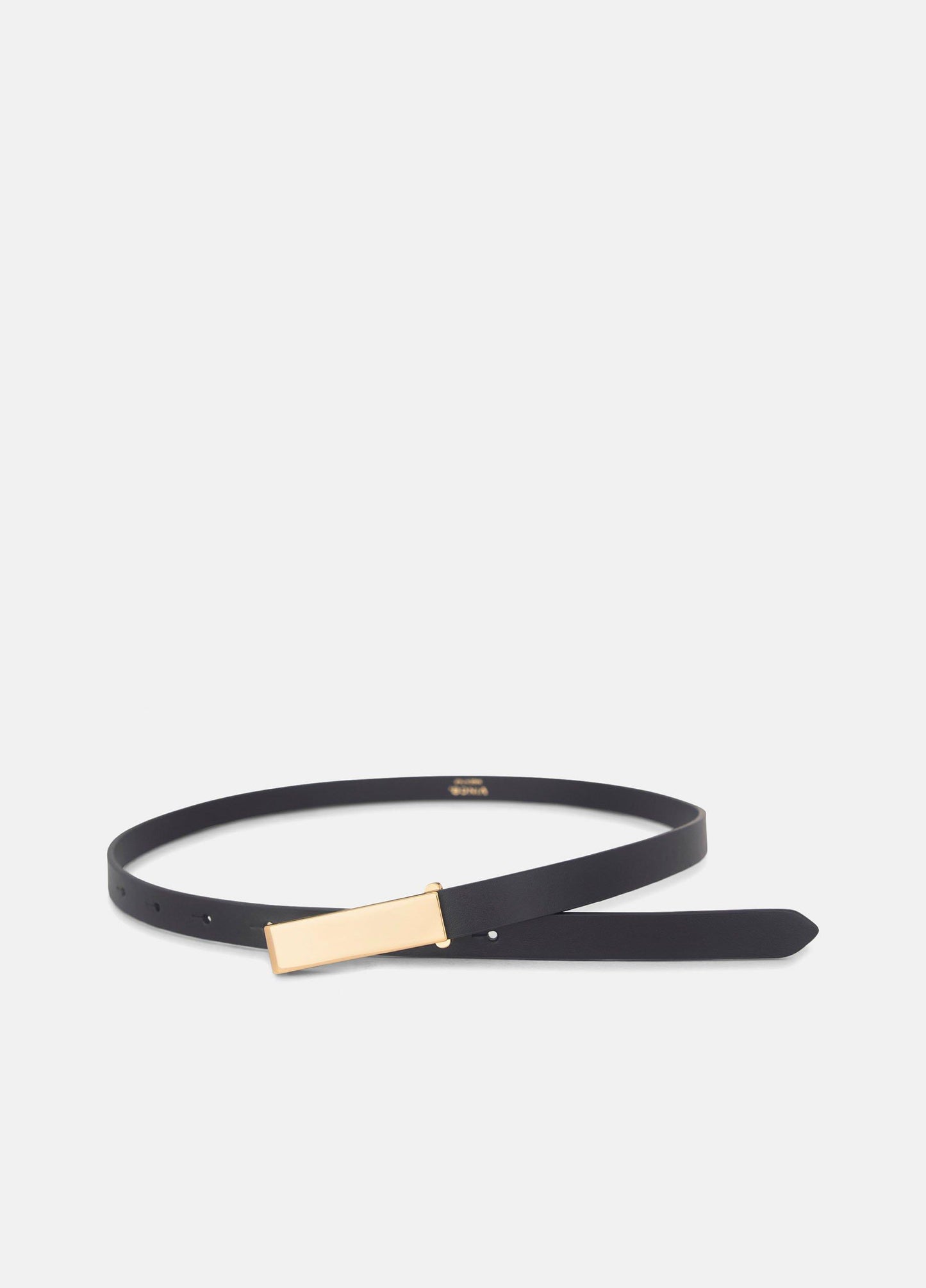 Women's 15mm Elongated Plaque Leather Belt - US 9307