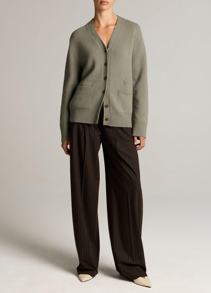 Wool & Cashmere-Blend Relaxed V-Neck Cardigan - US 9688