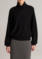 Wool-Cashmere Dolman-Sleeve Turtleneck Sweater - US 3333