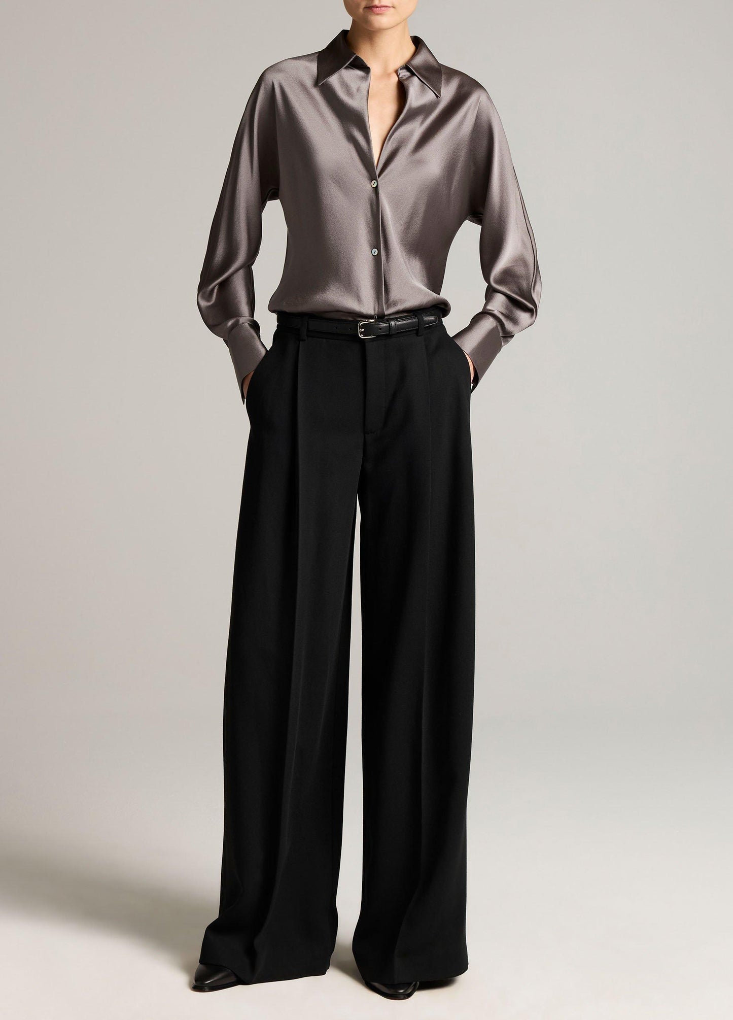 Silk Bias Long-Sleeve Blouse - US 3791