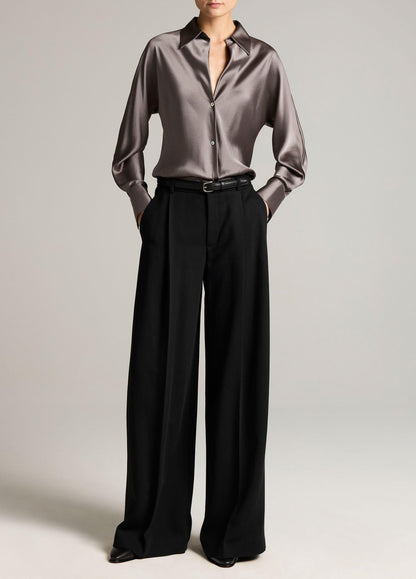 Silk Bias Long-Sleeve Blouse - US 3791