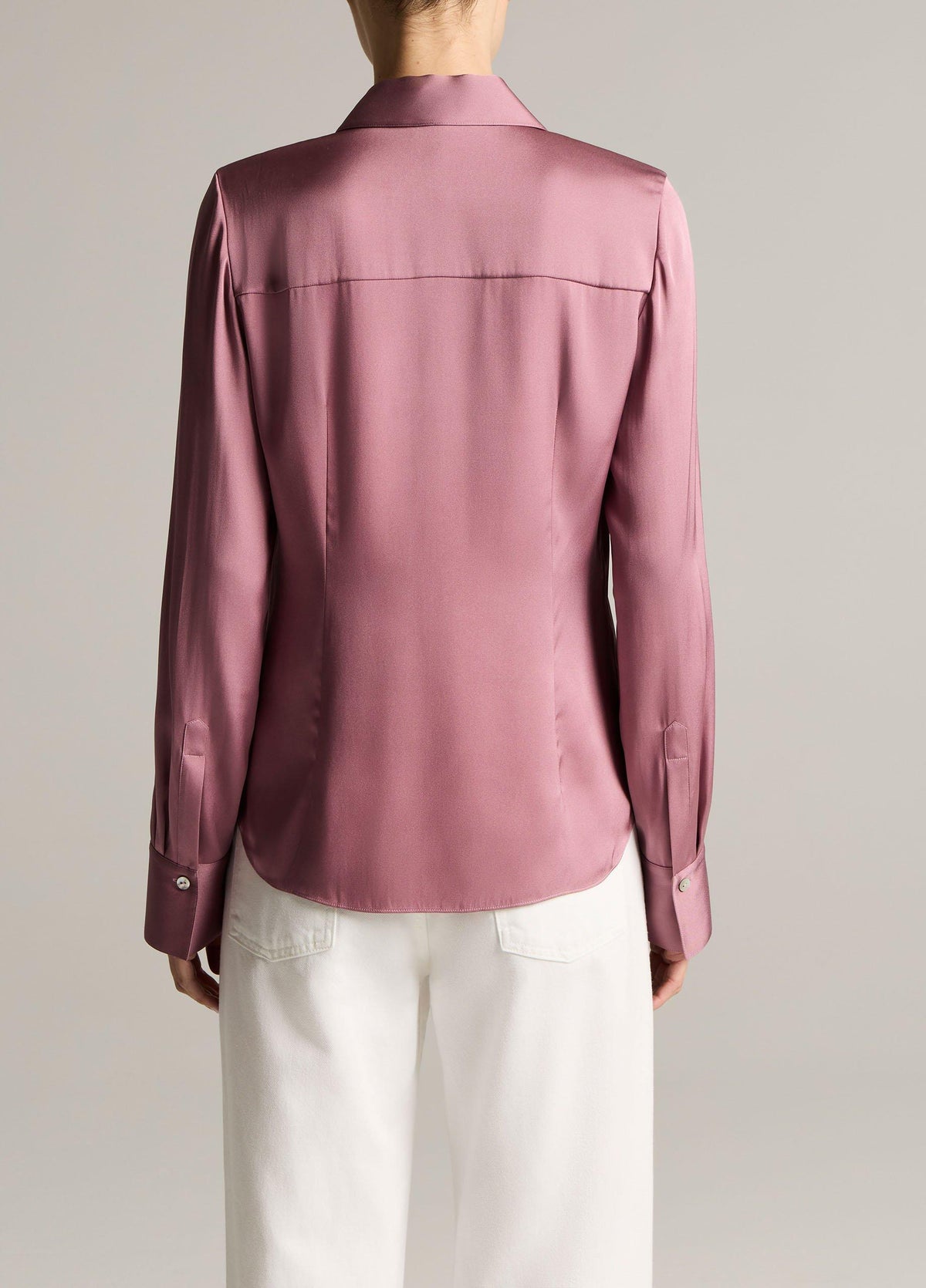 Silk-Blend Slim Button-Front Blouse - US 3755