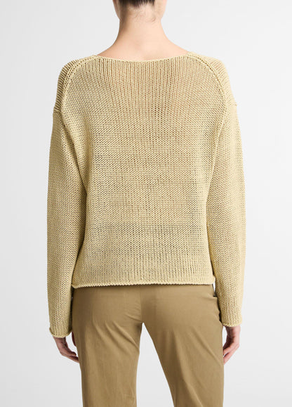 Italian Coated Cotton-Blend Sweater - US 2028