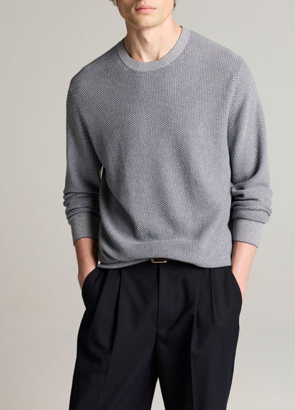 Geo-Jacquard Wool-Blend Crew Neck Sweater - US 1665