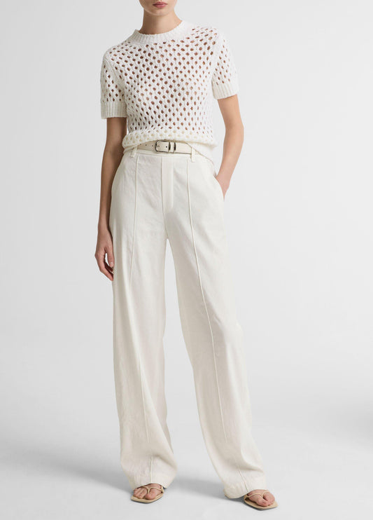 Joan High-Rise Linen-Blend Pull-On Pant - US 7352