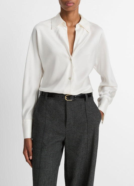 Silk Bias Long-Sleeve Blouse - US 4816