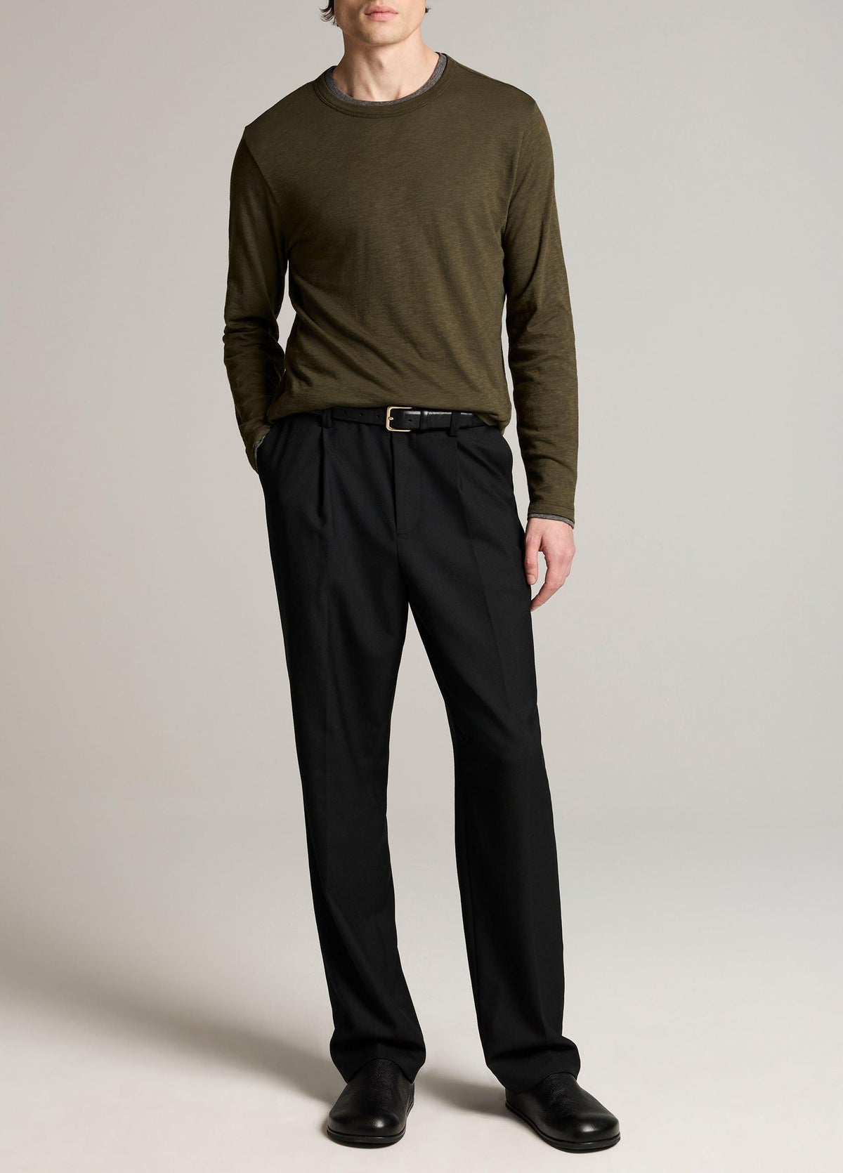 Slub Pima Cotton Double-Layer T-Shirt - US 4928