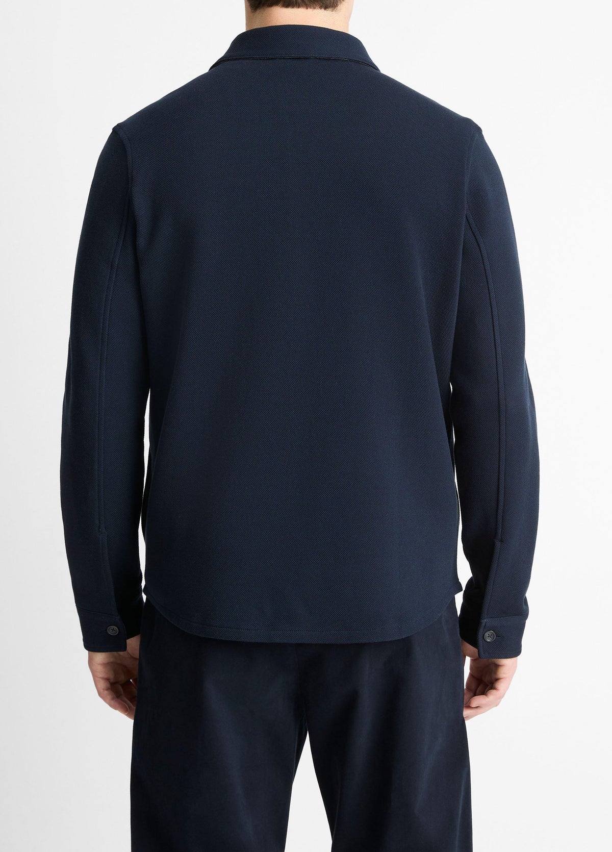 Double-Knit Cotton-Blend Piqué Shirt Jacket - US 2497