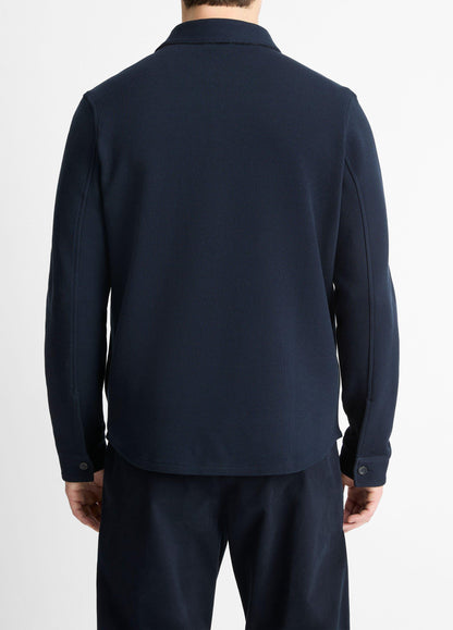 Double-Knit Cotton-Blend Piqué Shirt Jacket - US 2497