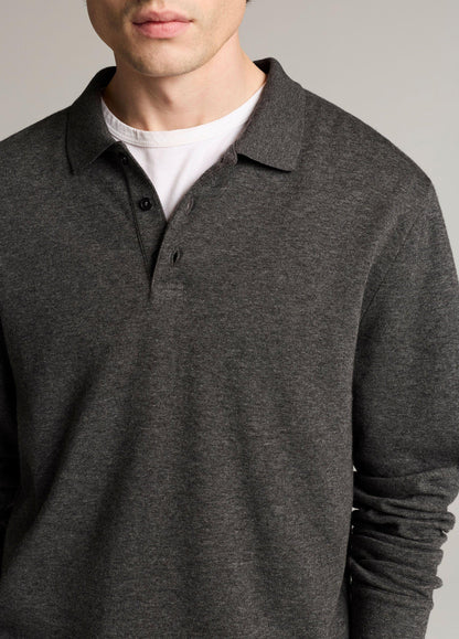 Heathered Double-Face Cotton-Blend Polo Shirt - US 7452