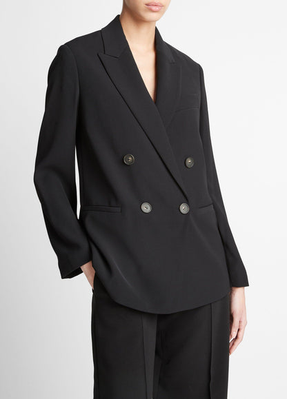 Crepe Double-Breasted Blazer - US 4056