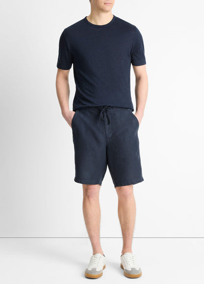 Linen Crew Neck T-Shirt - US 5943
