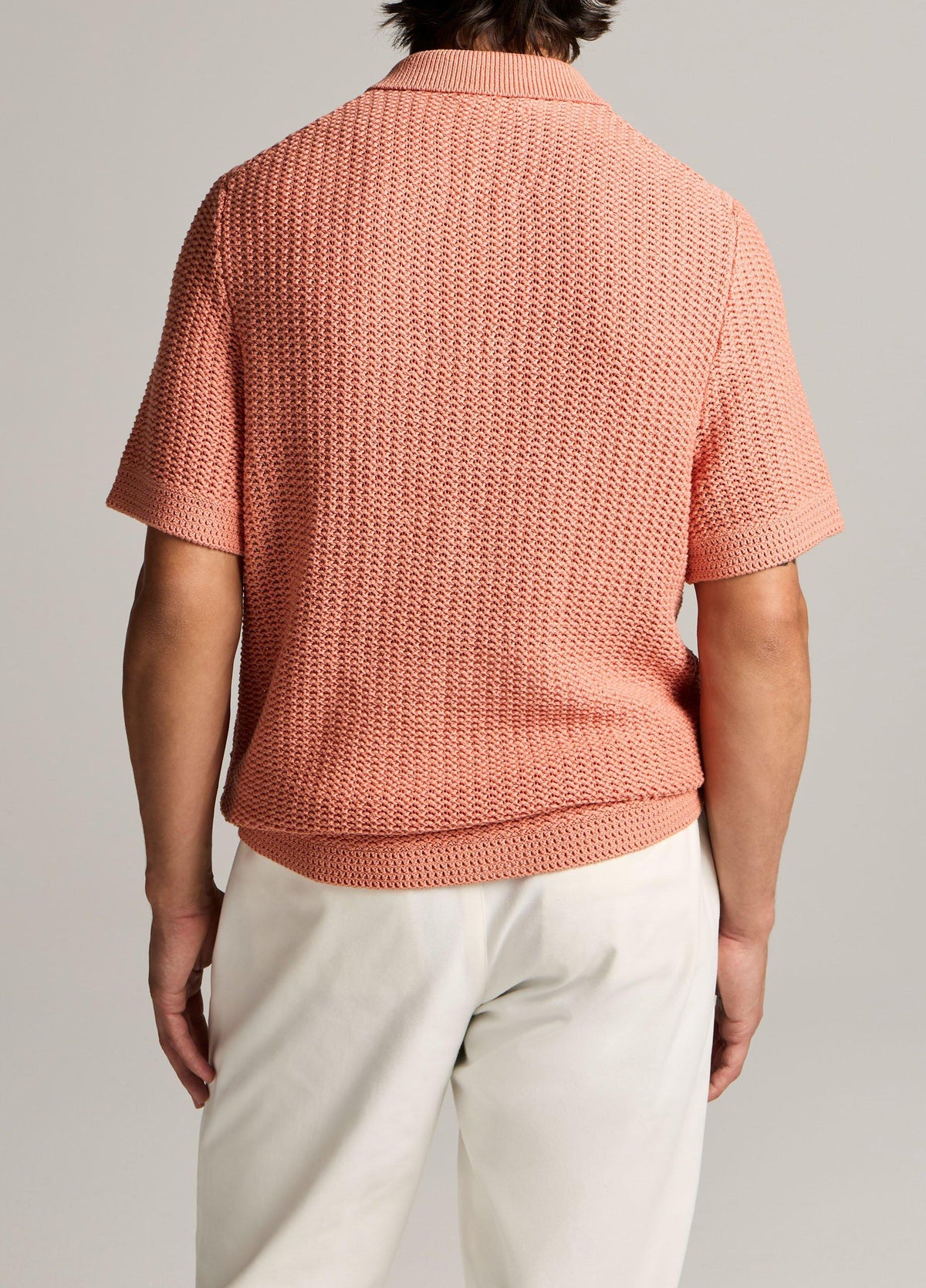 Cotton Crochet Button-Front Shirt - US 5092