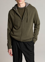 Cashmere Zip-Front Hoodie - US 1621