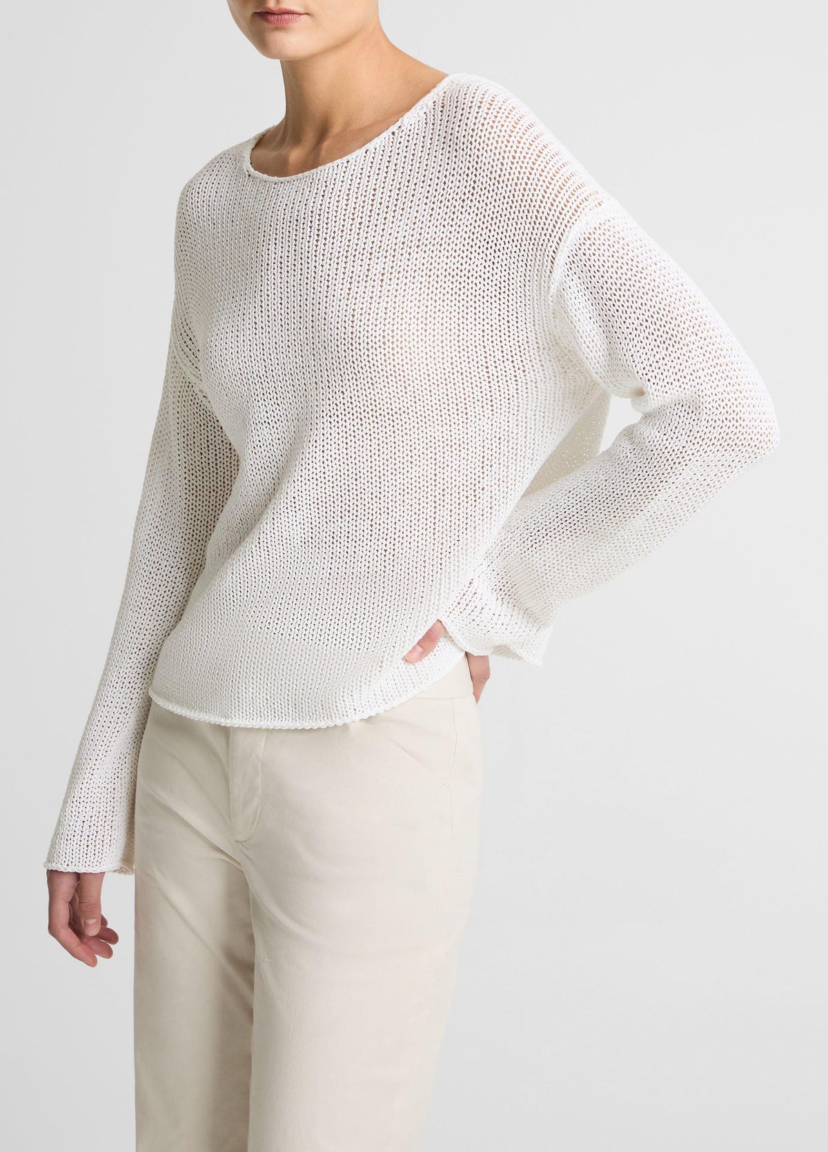 Italian Coated Cotton-Blend Sweater - US 3264