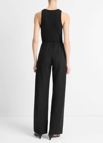 Colette High-Rise Cotton & Linen-Blend Bias Pant - US 6912
