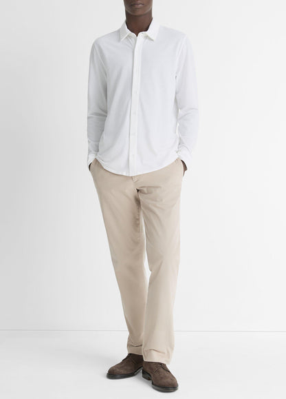 Cotton Piqué Button-Front Shirt - US 5537