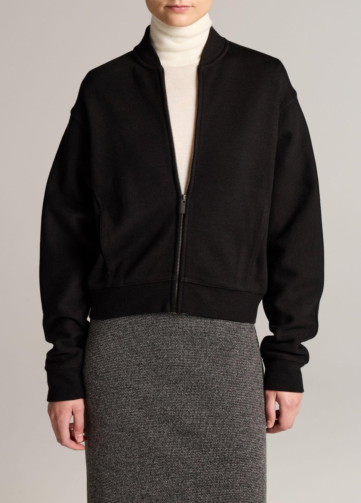 Ponte Knit Bomber Jacket - US 4646