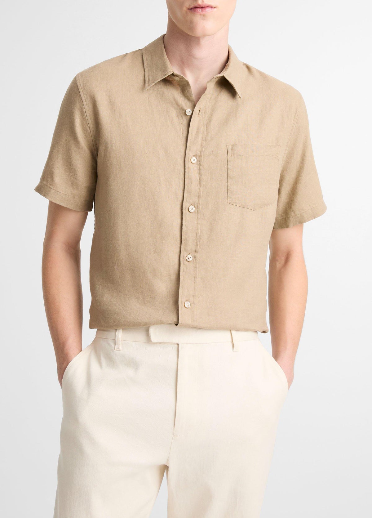 Linen Short-Sleeve Shirt - US 7761