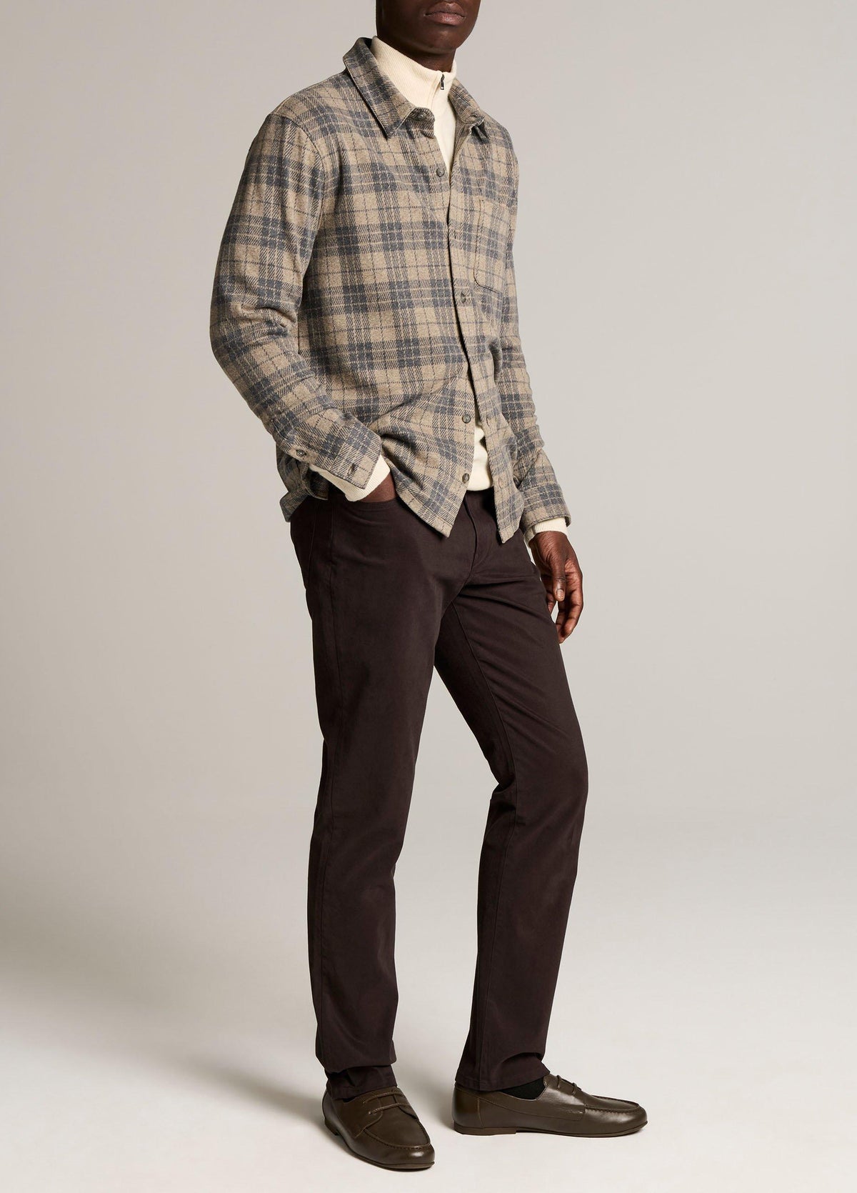 Dylan Slim 5-Pocket Peached Stretch-Cotton Pant - US 2545