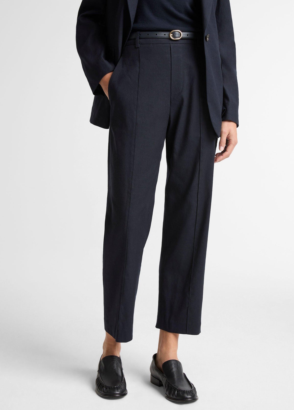 Grace Mid-Rise Linen-Blend Pull-On Pant - US 4971