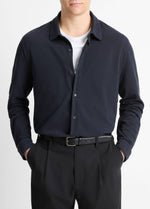 Cotton Piqué Button-Front Shirt - US 3393