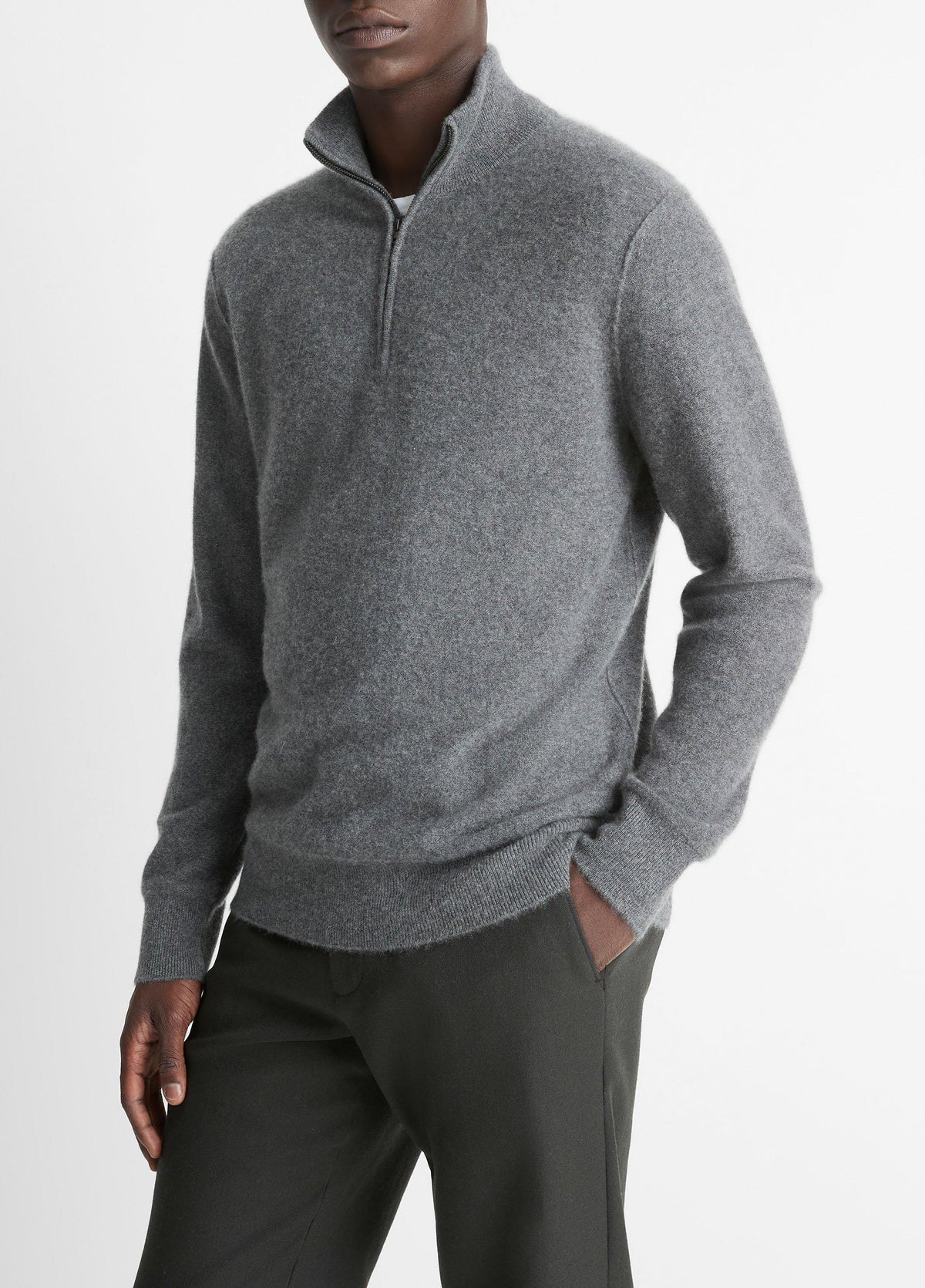 Plush Cashmere Quarter-Zip Sweater - US 4996
