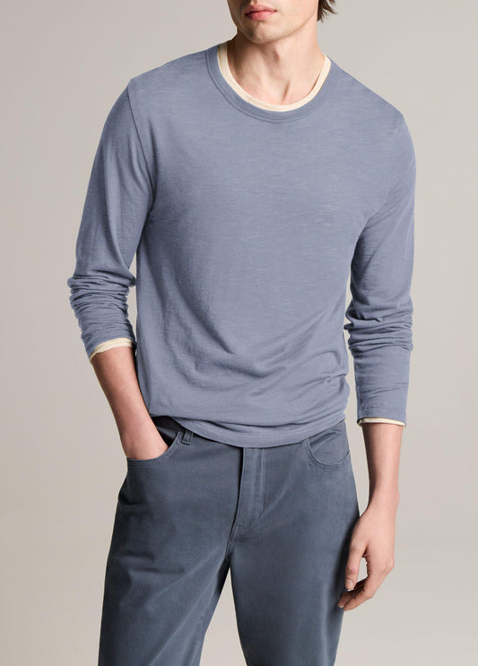 Slub Pima Cotton Double-Layer T-Shirt - US 5955