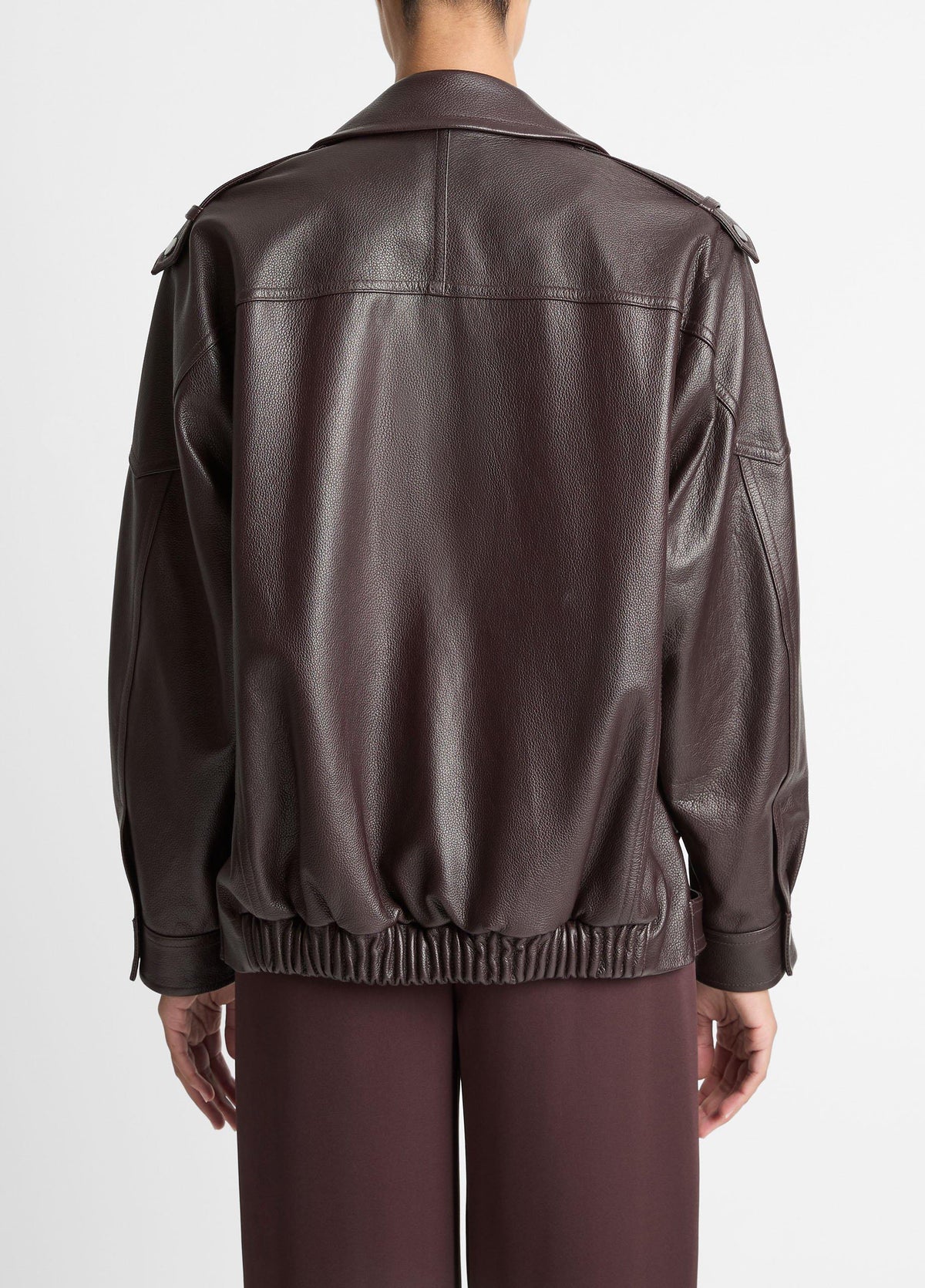 Leather Oversized Biker Jacket - US 1652