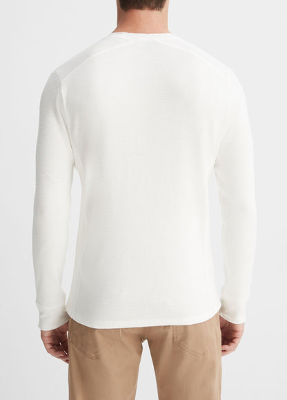 Pima Cotton-Blend Thermal Long-Sleeve Pullover - US 8381