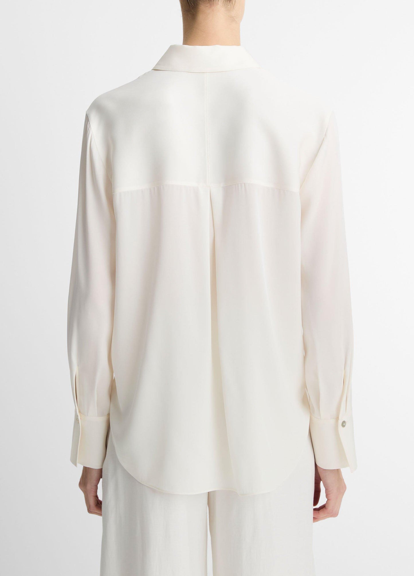 Stretch-Silk Button-Front Blouse - US 2064