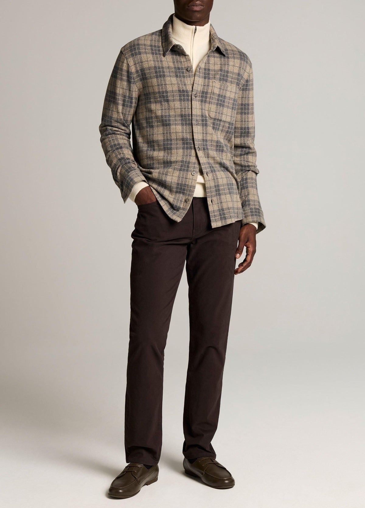 Dylan Slim 5-Pocket Peached Stretch-Cotton Pant - US 2545