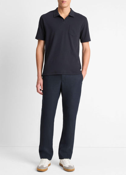 Cotton-Blend Johnny-Collar Polo Shirt - US 4650