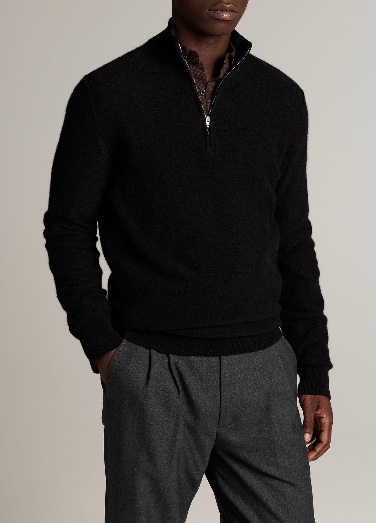 Plush Cashmere Quarter-Zip Sweater - US 5547