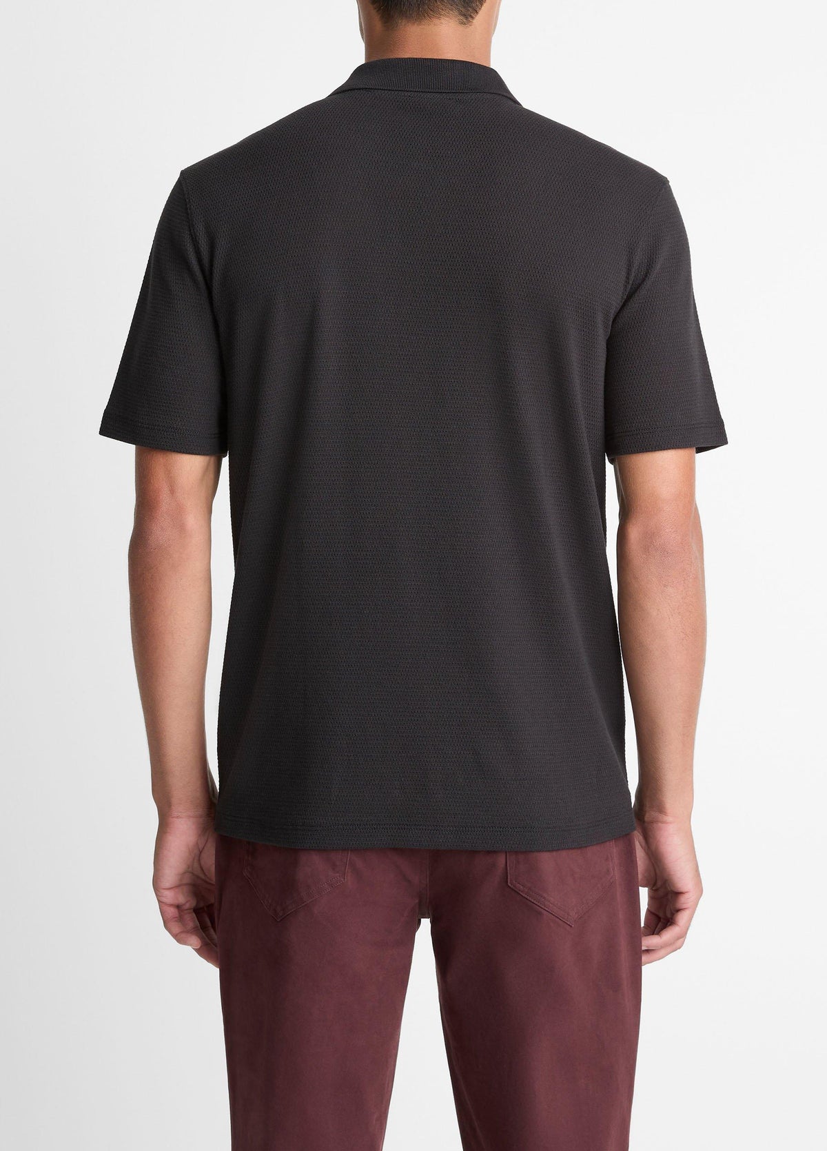 Cotton-Blend Johnny-Collar Polo Shirt - US 8568