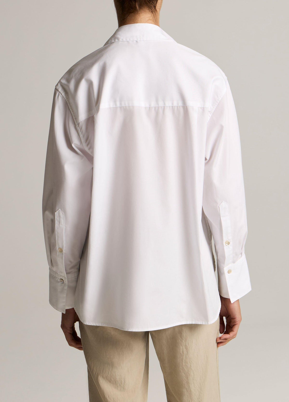 Cotton Oversized Button-Front Shirt - US 9823