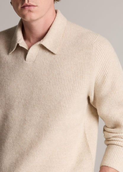 Plush Cashmere Thermal Johnny-Collar Sweater - US 2752