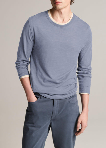 Slub Pima Cotton Double-Layer T-Shirt - US 5955