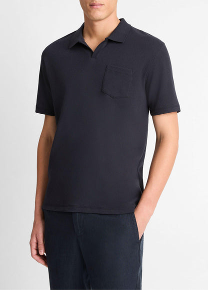 Cotton-Blend Johnny-Collar Polo Shirt - US 4650
